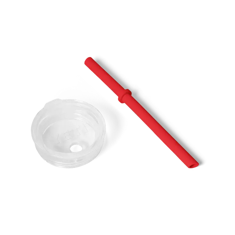 Yeti Rambler Silicone Straw Lid rescue red