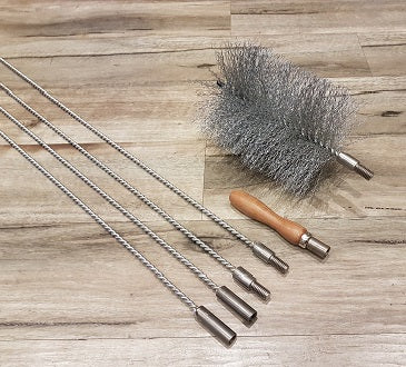 Flue Cleaning Brush Kit - Galvanised Steel (6inch Brush, 3.65m Length)