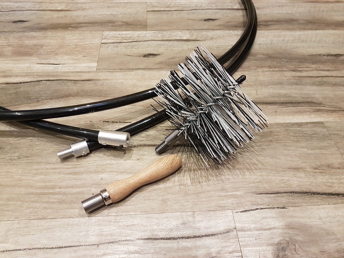 Flexi Flue Cleaning Brush Kit (6inch Brush, 4m Length)