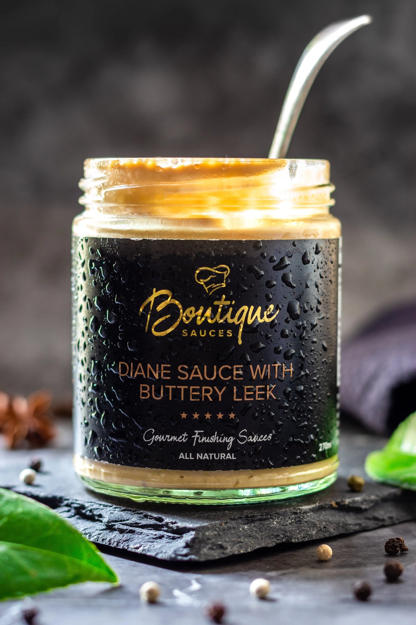 Boutique Sauces Diane Sauce with Buttery Leek Boutique Sauces