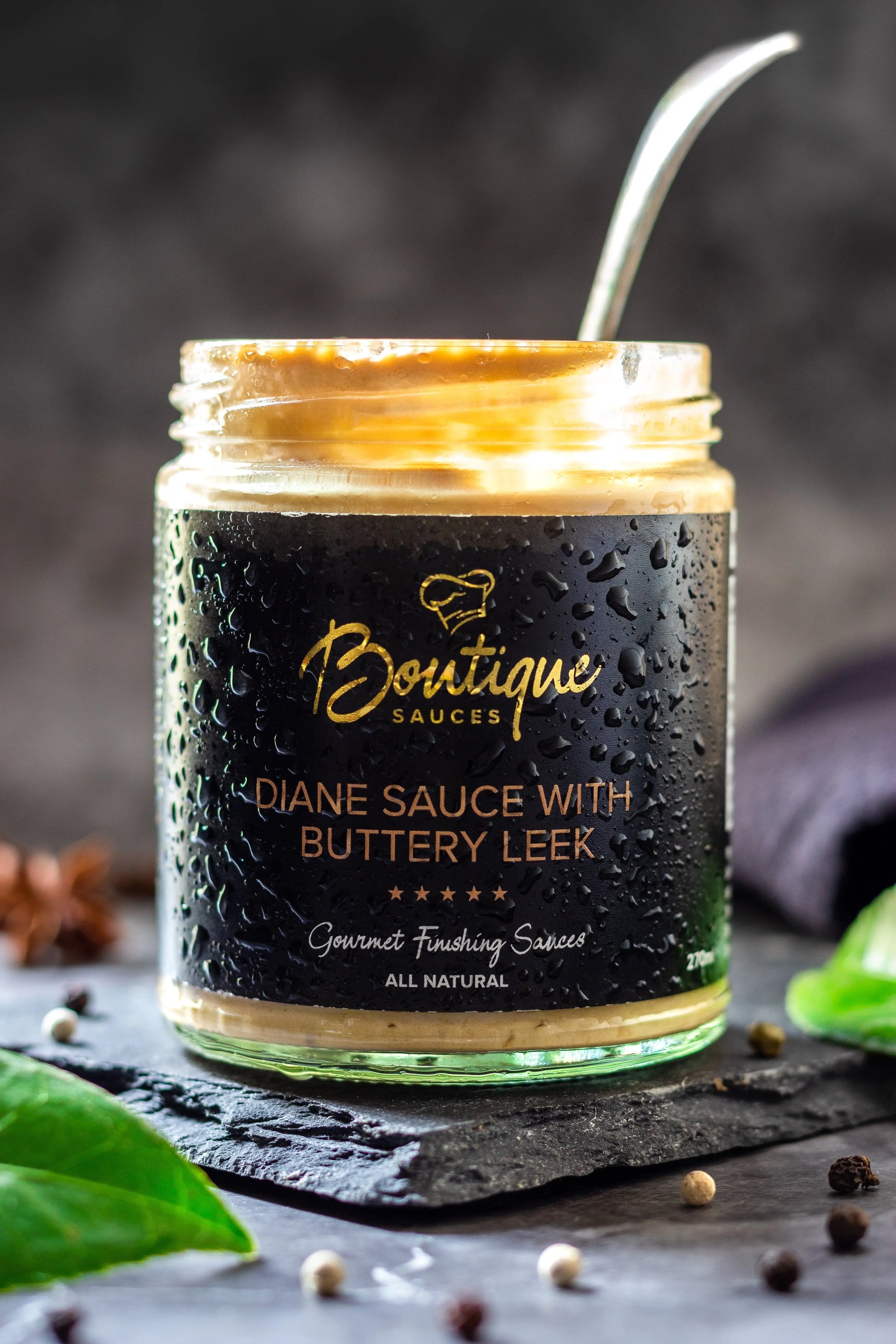 Boutique Sauces Diane Sauce with Buttery Leek Boutique Sauces