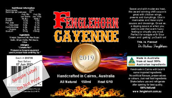Fenglehorn Cayenne Sauce 150ml Horizon Leisure