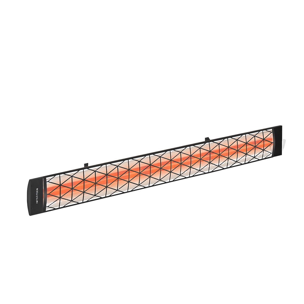 Infratech - CD Series - Dual Element - 6000w Radiant Heater - Black w/ Contemporary Fascia