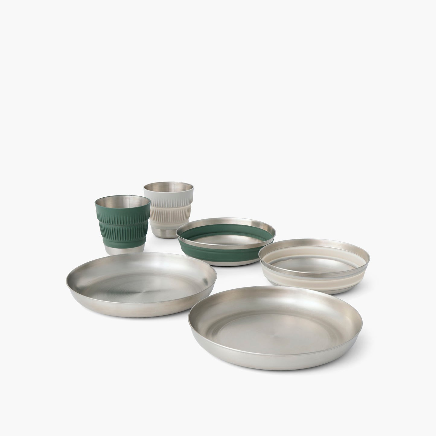 Sea To Summit Detour Stainless Steel Collapsible Dinnerware Set - 2P 6 Piece