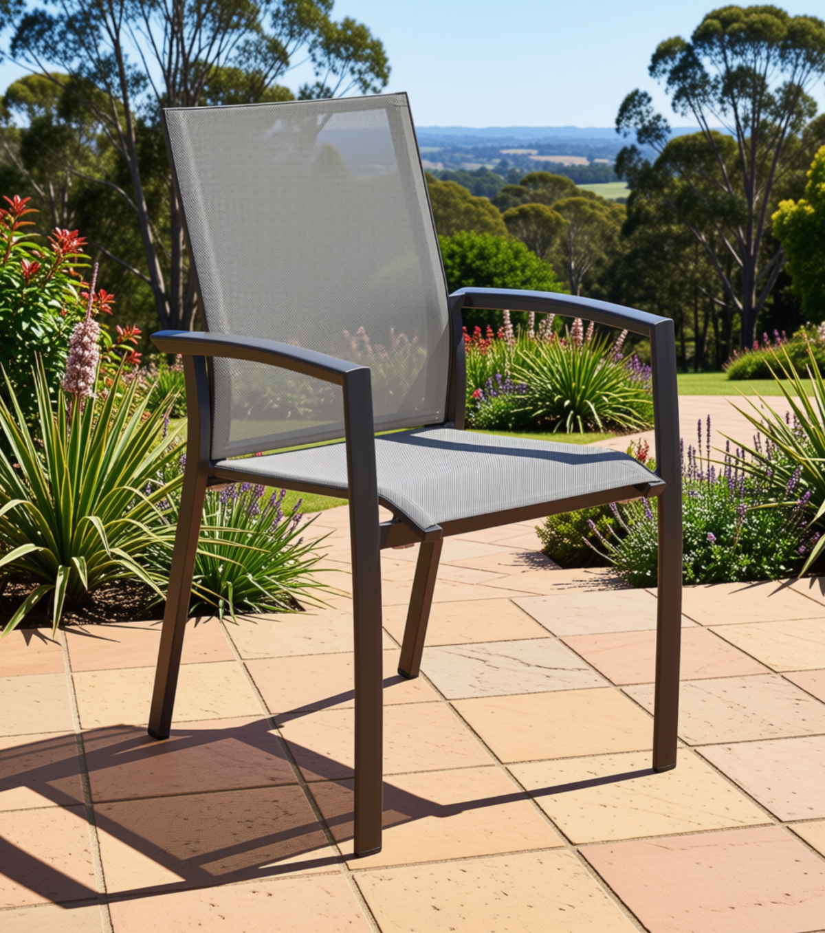 Melton Craft - Florida Sling Chair Charcoal