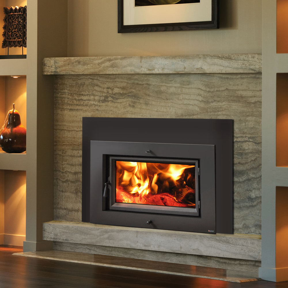 Lopi Flush Wood Medium NexGen Firebox (Fans Included) With Cyprus Black Face