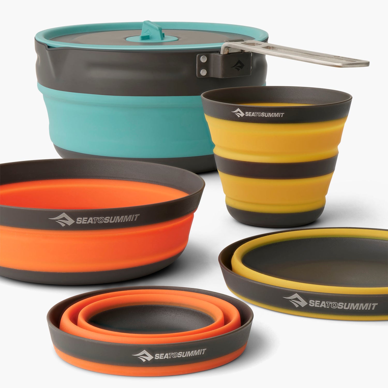 Sea To Summit Frontier UL Collapsible One Pot Cook Set w/ 2.2L Pot - 2P 5 Piece