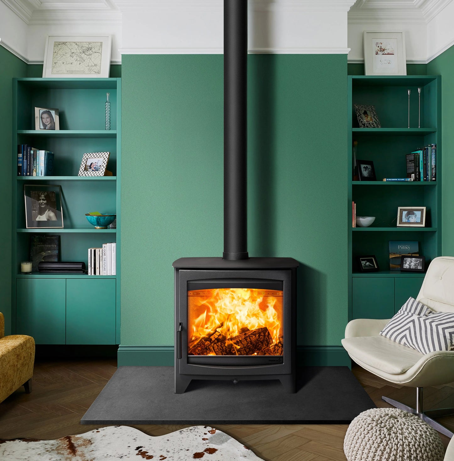 Hunter Stoves Parkray Aspect 14 Eco - Standard Legs & Black Handle Hunter Stoves