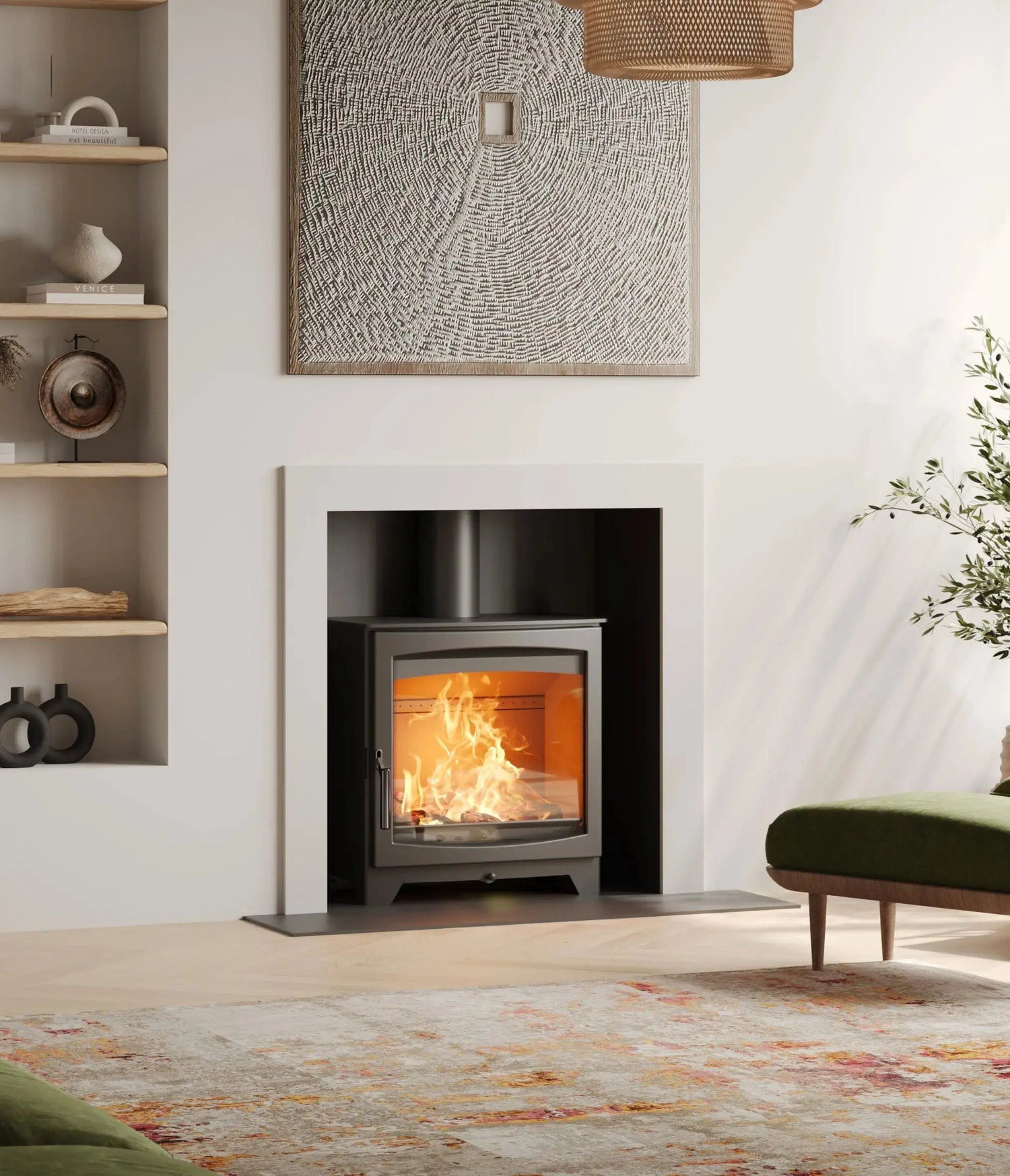 Hunter stoves Parkray Aspect 8 Eco - Standard Legs & Black Handle Hunter Stoves