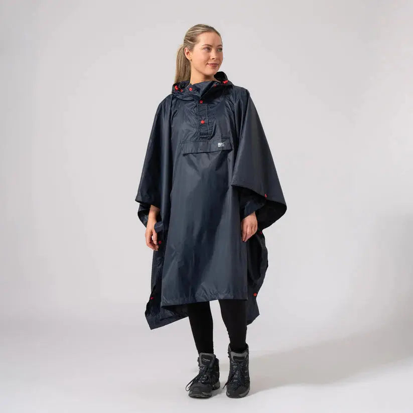 Mac in a Sac Packable Poncho Navy