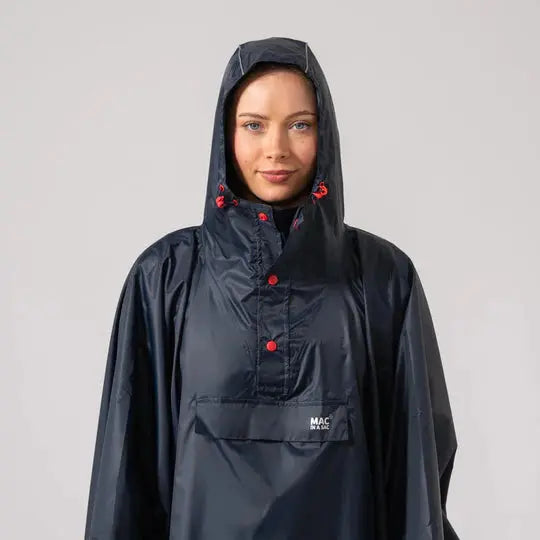 Mac in a Sac Packable Poncho Navy