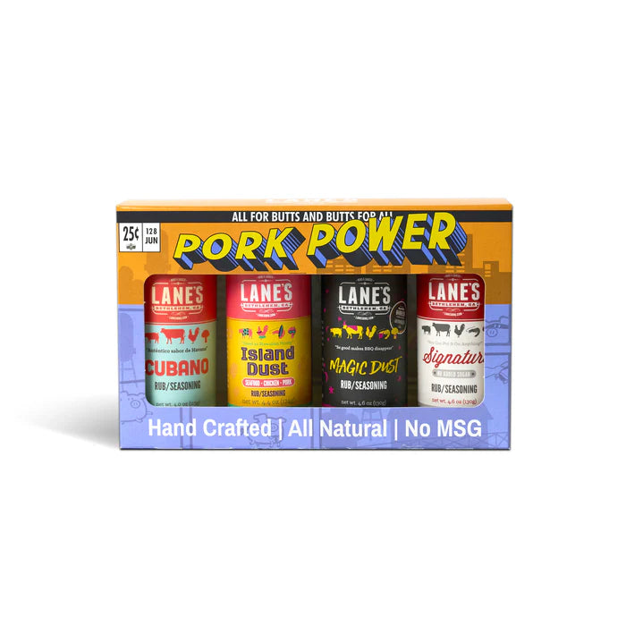 Lanes BBQ Pork Power 4 Rub Gift Set