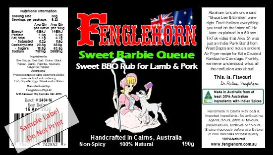 Fenglehorn Sweet Barbie Queue BBQ Rub 200g Fenglehorn
