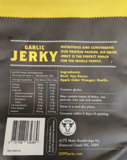 3099 Jerky Garlic 50g Horizon Leisure