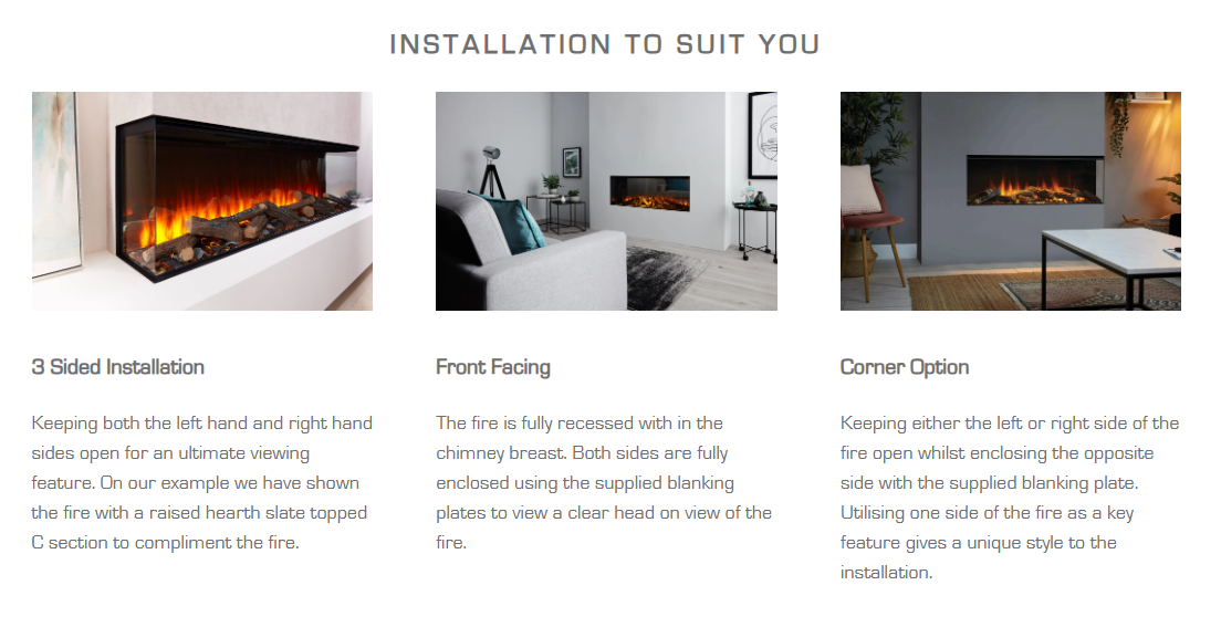 British Fires New Forest Electric 'Black Edition' 1200