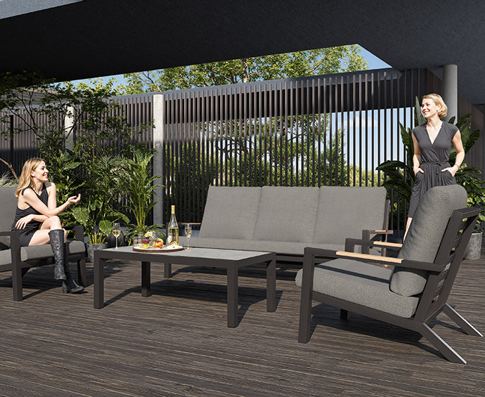 Melton Craft - Venus 4 Piece Setting Charcoal
