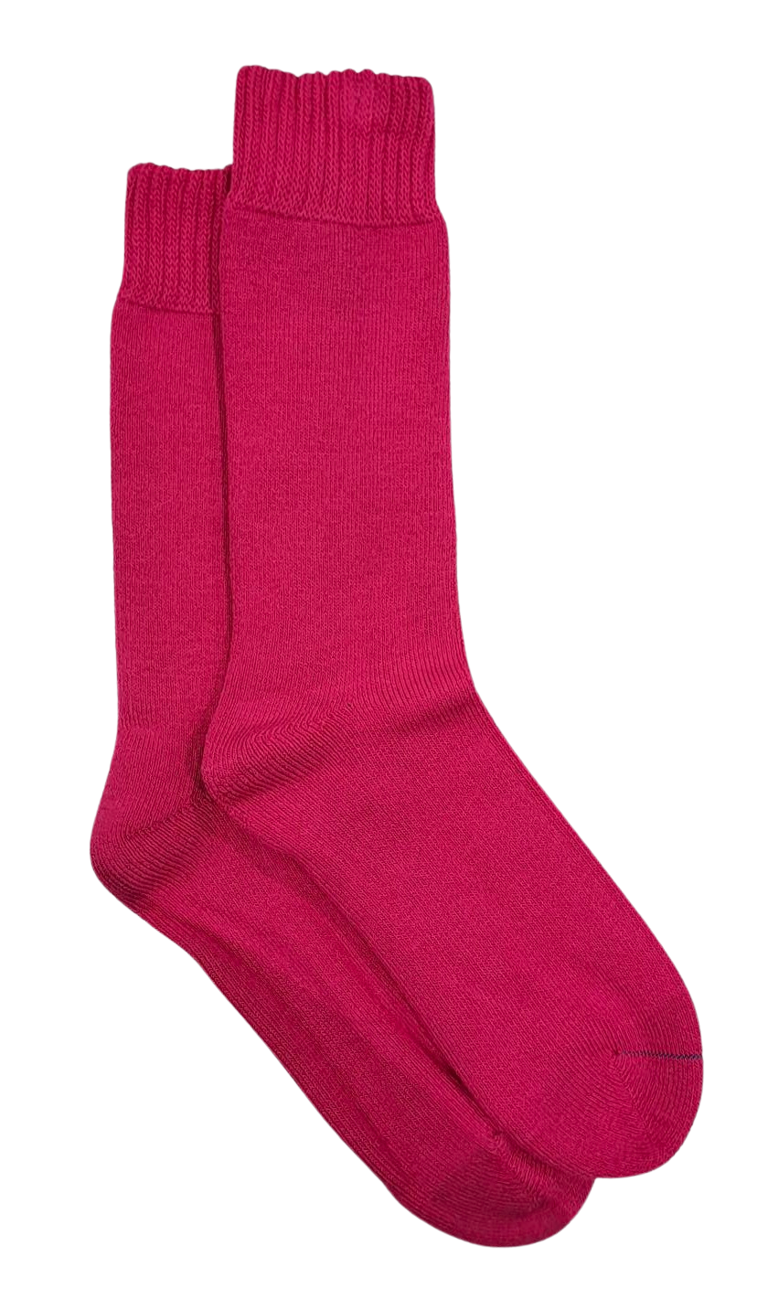 Bamboo Extra Thick Sock M4-6 W6-8 Hot Pink