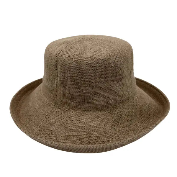Jacaru 1506 Knitted Bucket Hat Lbrim Beige Jacaru