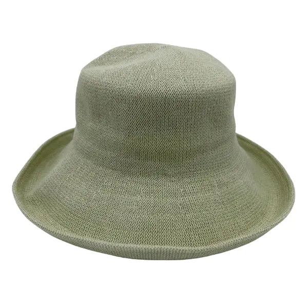 Jacaru 1506 Knitted Bucket Hat Lbrim Green Jacaru