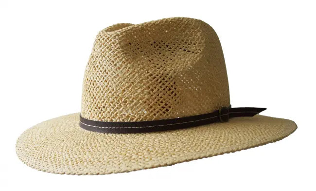 Jacaru Paper Hat With With Pu Band Natural Sz58cm Jacaru