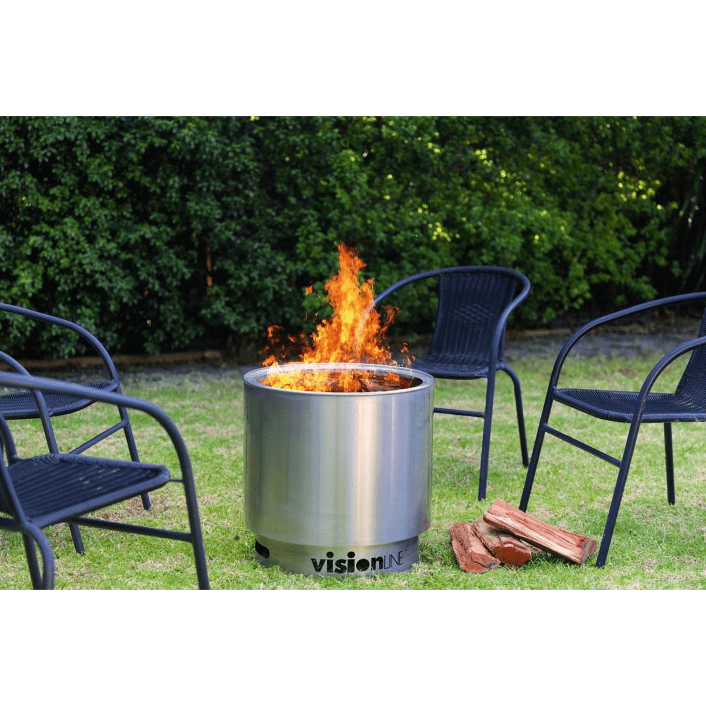 VISIONLINE FIRE PIT STAINLESS STEEL - Horizon Leisure